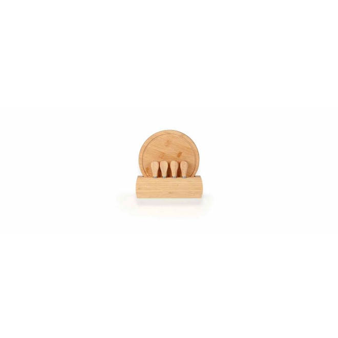 Kit para Queijo Em Bambu / Madeira / Inox Personalizado 