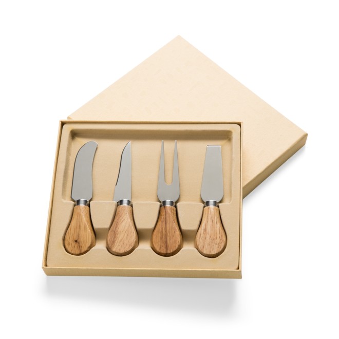 Kit Queijo 4 Peças Com Logo Kit Queijo 4 Peças Com Logo