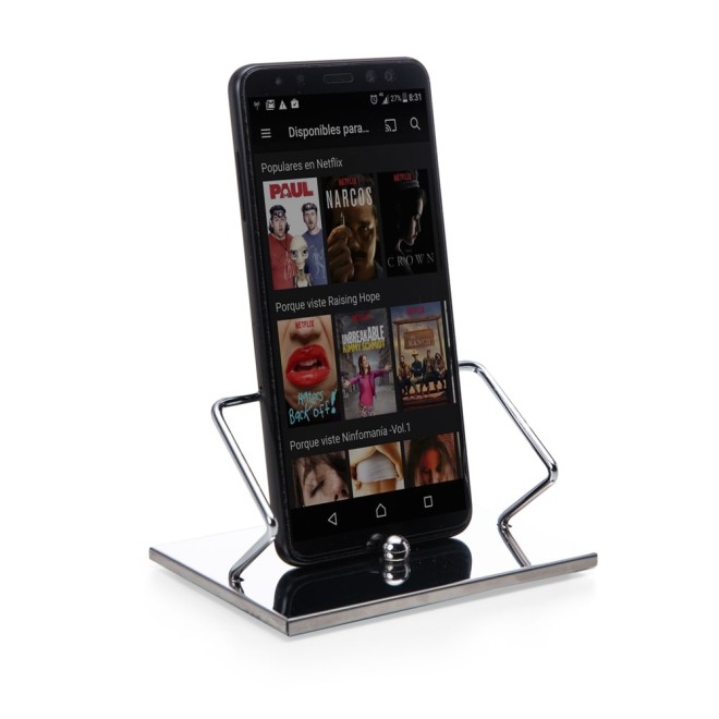 Porta Celular Inox Com Logo Porta Celular Inox Com Logo