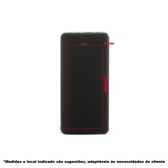 Power Bank 10.000mAh com Carregamento via Indução ou via Cabo Personalizado Power Bank 10.000mAh com Carregamento via Indução ou via Cabo Personalizado