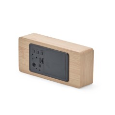 Relógio Despertador de Madeira Com Painel LED Personalizado