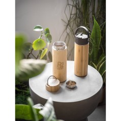 Squeeze 440Ml Em Bambu E Inox Personalizado Squeeze 440Ml Em Bambu E Inox Personalizado