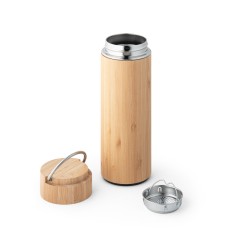Squeeze 440Ml Em Bambu E Inox Promocional Squeeze 440Ml Em Bambu E Inox Promocional