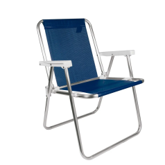 Cadeira de Praia de Alumínio Azul Marinho M